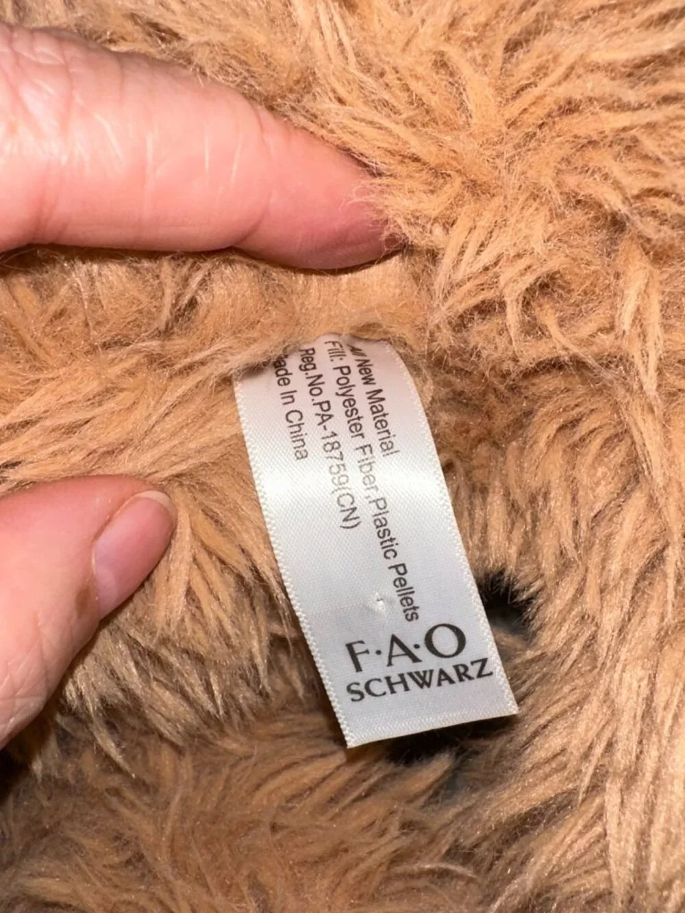 FAO Schwarz Plush Puppy Floppy Doodle Dog brown shaggy fluffy 19